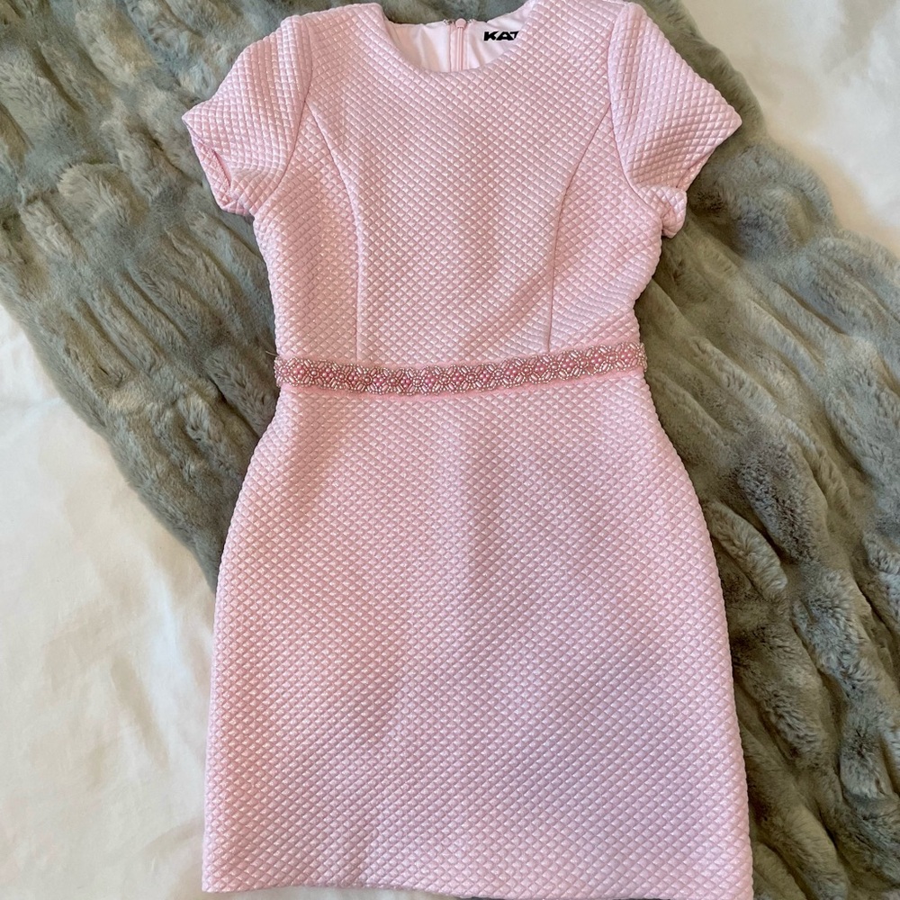 Katie J NYC Pink Sheath Dress for Cocktail Events
